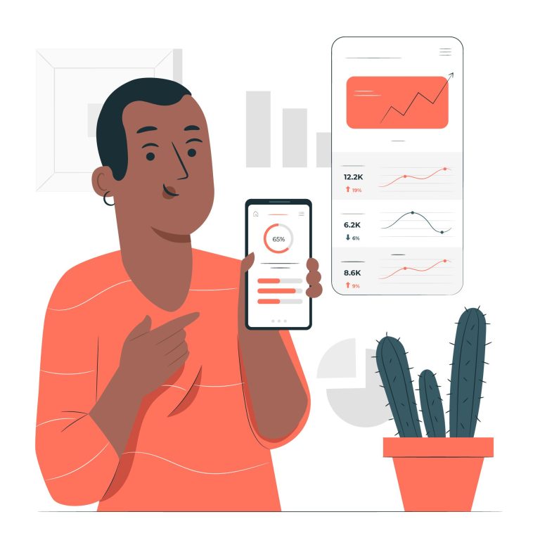 image of someone holding app